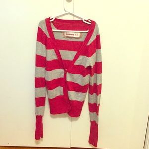 Striped garage cardigan